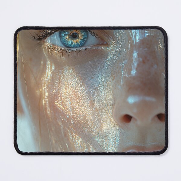 Item preview, Blue Eye Close-Up with Golden Light designed and sold by AITuneSphere.