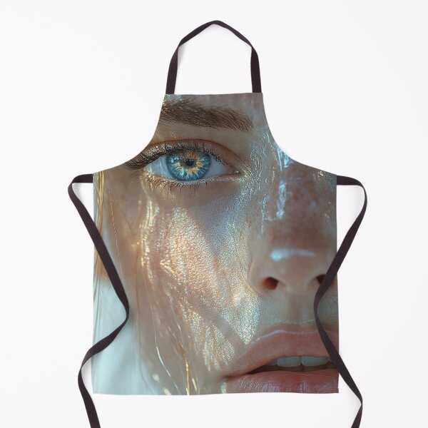 Item preview, Blue Eye Close-Up with Golden Light designed and sold by AITuneSphere.