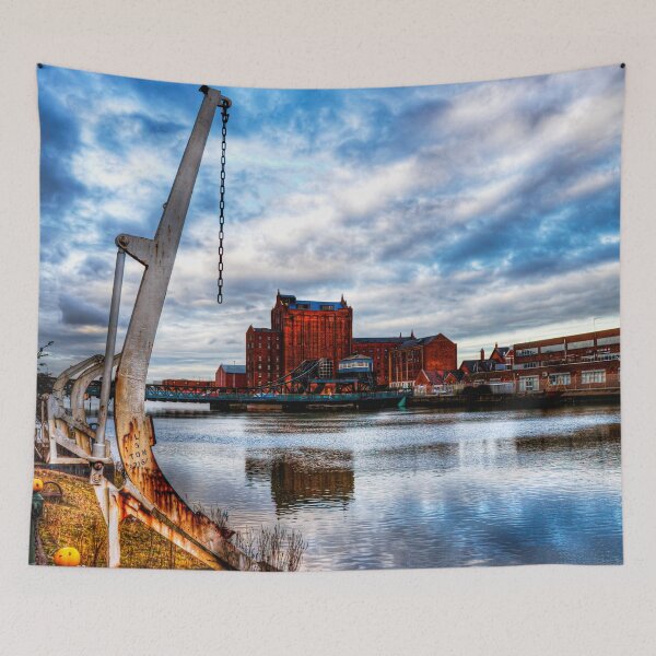 Item preview, Victoria Flour Mill And River Freshney, Grimsby, Lincolnshire, England designed and sold by Paul Thompson Photography.