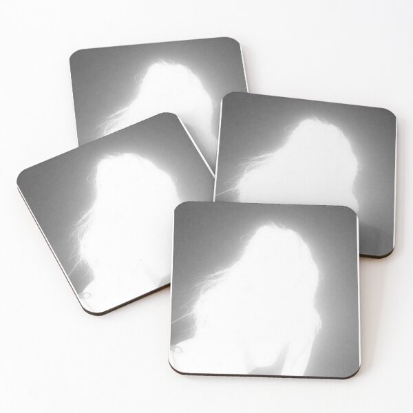 Item preview, aura ethereal black and white woman sticker cutesy girly designed and sold by inainart.