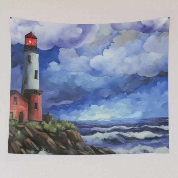 Item preview, Stormy Seas & Beacon Light designed and sold by Linda Roisum.