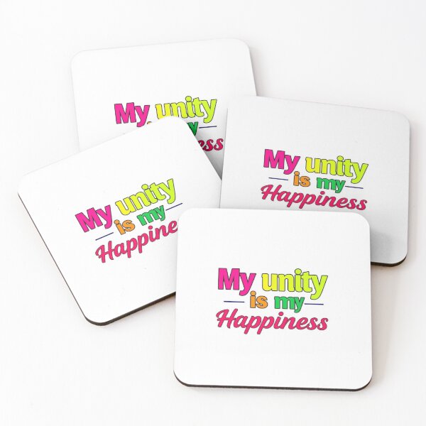 Item preview, : Mon unité est mon bonheur – Citation de paix et d'harmonie My Unity Is My Happiness – Peaceful and Colorful Quote designed and sold by Drawingshirts.