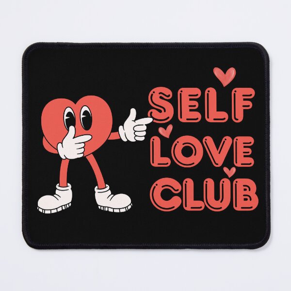 Item preview, Self Love Club Red Heart Sticker- Cute Minimalist Mental Health Design designed and sold by VirtualPalette.