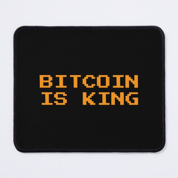 Aperçu de l'œuvre Bitcoin est roi – Design cryptographique rétro en pixel art créée et vendue par CyberRex.
