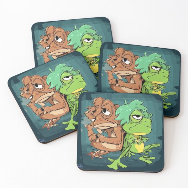 Item preview, Grumpy Frog Duo - Funny Cartoon Frogs with Attitude | NegarTv designs Brand designed and sold by NegarTv Designs.