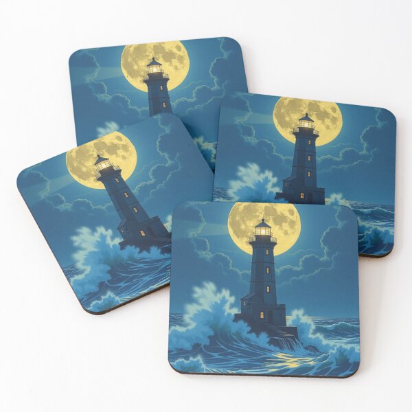 Item preview, Moonlit Beacon: Lighthouse Amid the Storm designed and sold by Linda Roisum.