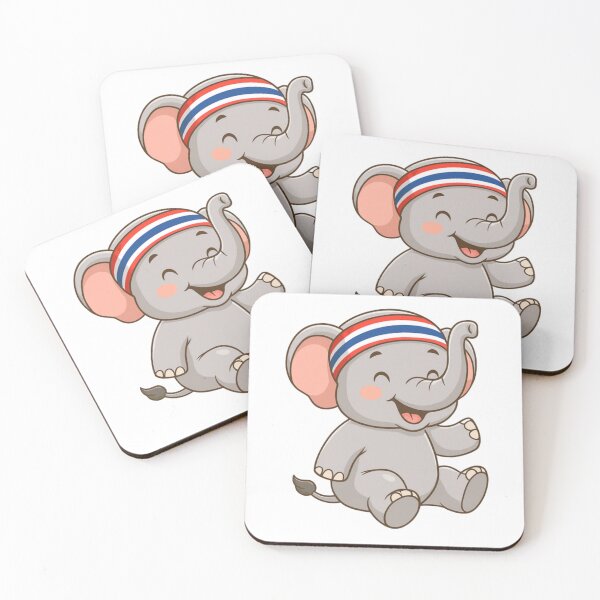 Item preview, Cheerful Thai Baby Elephant – Kawaii Style designed and sold by Purrfect Blend .