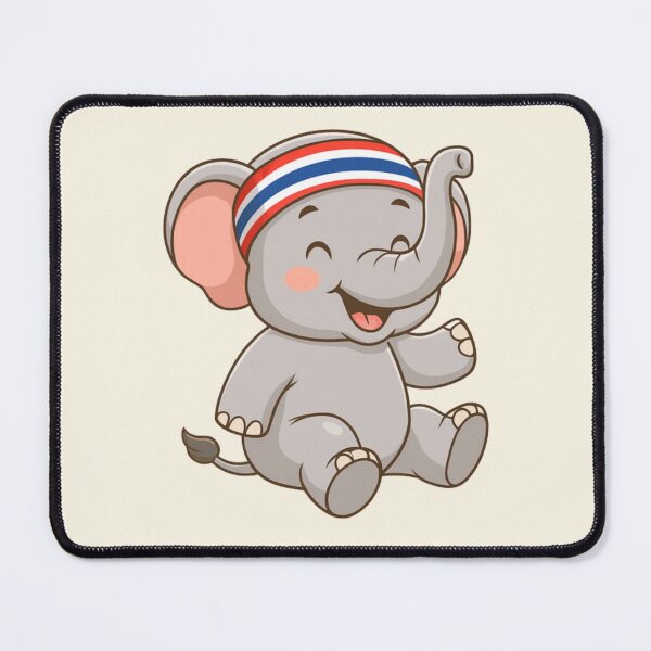 Item preview, Cheerful Thai Baby Elephant – Kawaii Style designed and sold by Purrfect Blend .