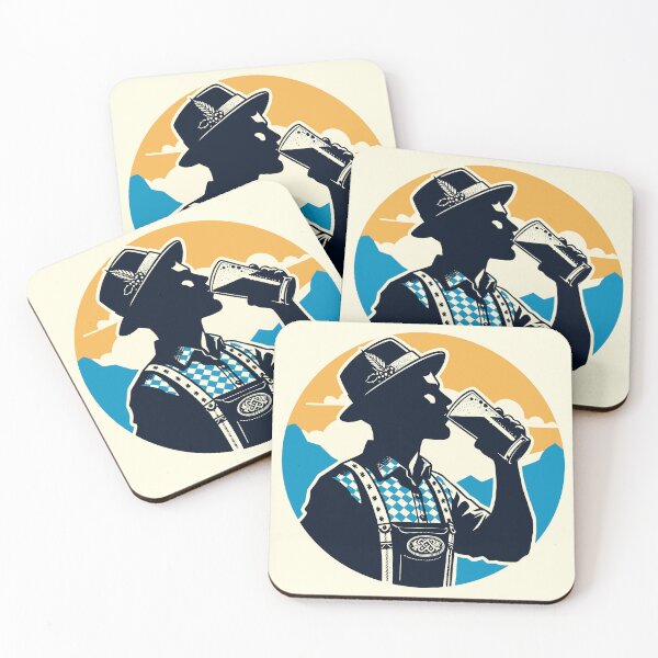 Item preview, Silhouette of Oktoberfest Beer Drinking Man designed and sold by Ghost on Toast.