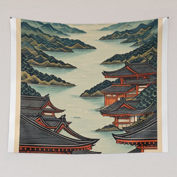 Item preview, Story in Bloom: Serene Ukiyo-e River View designed and sold by Vandy Fullam.