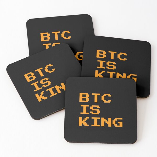 Item preview, BTC Is King - Retro Pixel Art Bitcoin Design designed and sold by CyberRex.