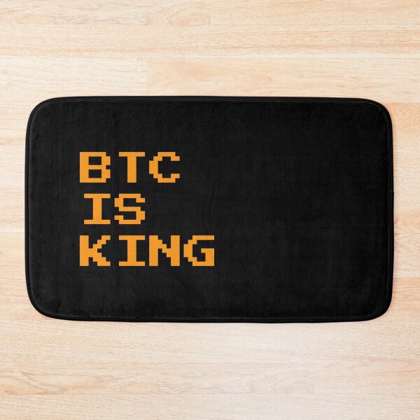 Item preview, BTC Is King - Retro Pixel Art Bitcoin Design designed and sold by CyberRex.