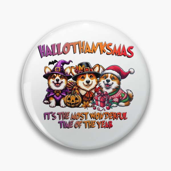 Item preview, Corgi Halloween Thanksgiving Christmas  designed and sold by doodIllustrate.