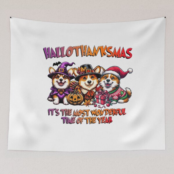 Item preview, Corgi Halloween Thanksgiving Christmas  designed and sold by doodIllustrate.