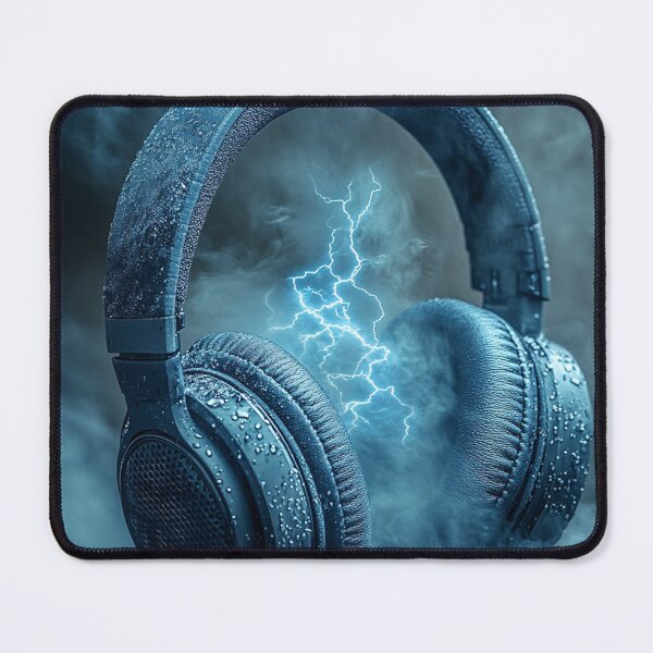 Item preview, Electrified Headphones in Stormy Mist designed and sold by AITuneSphere.