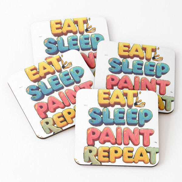 Item preview, eat sleep paint  designed and sold by Grafixo.