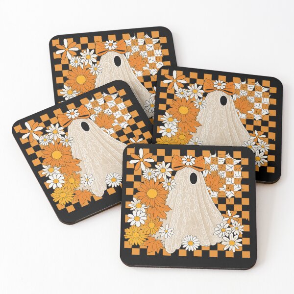 Item preview, Autumn Floral Lace Ghost with Checkerboard Background designed and sold by haitrieuic96.
