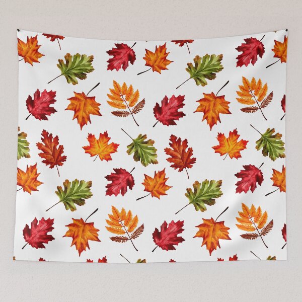 Item preview, Autumn leaves, seamless pattern in watercolor style	 designed and sold by Nastasiakhmnk.