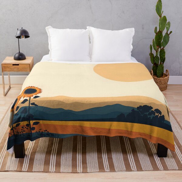 Item preview, Sunset Sunflower Silhouette – Peaceful Field Design designed and sold by Windy-market.
