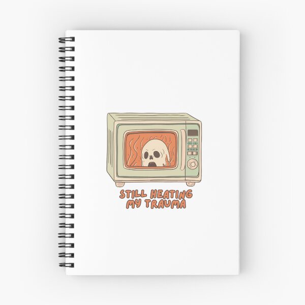 Item preview, Still Heating My Trauma - Dark Humor Skeleton Microwave Design designed and sold by NADARTDOM.