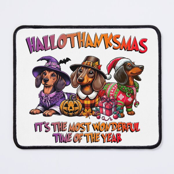 Item preview, Dachshund Halloween Thanksgiving Christmas designed and sold by doodIllustrate.