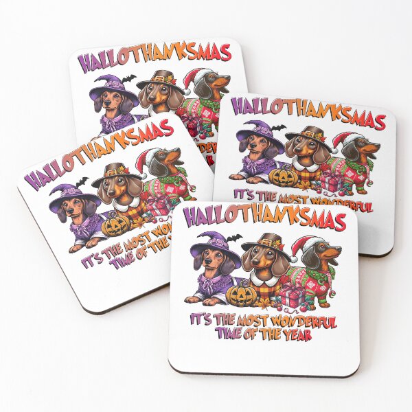 Item preview, Dachshund Halloween Thanksgiving Christmas  designed and sold by doodIllustrate.