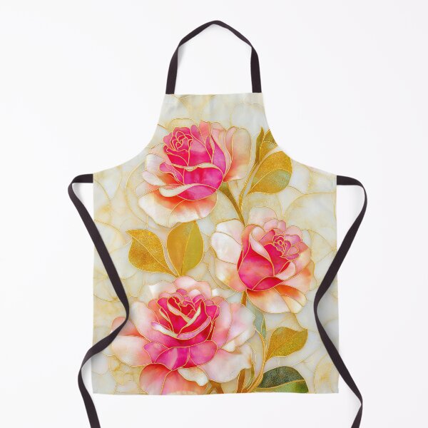 Item preview, Pink roses stained glass style art designed and sold by MargaretWiktor.
