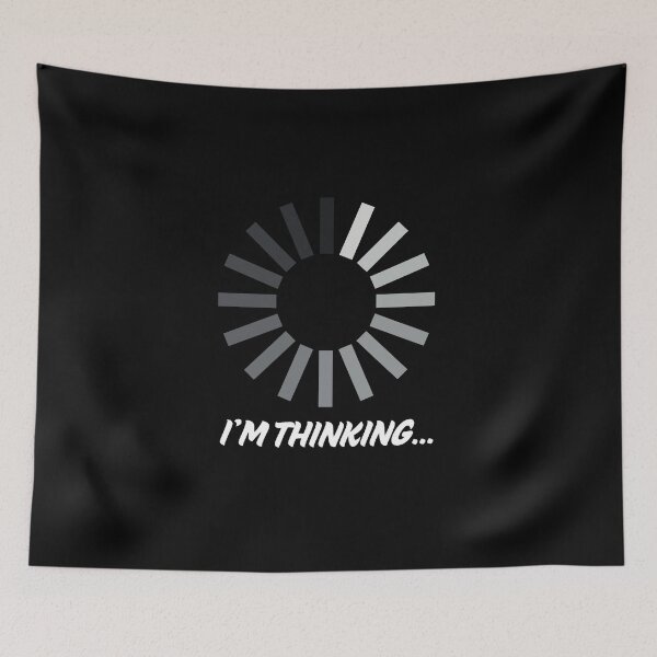 Item preview, Loading Brain – I'm Thinking Funny Sticker designed and sold by MomentumbyOla.
