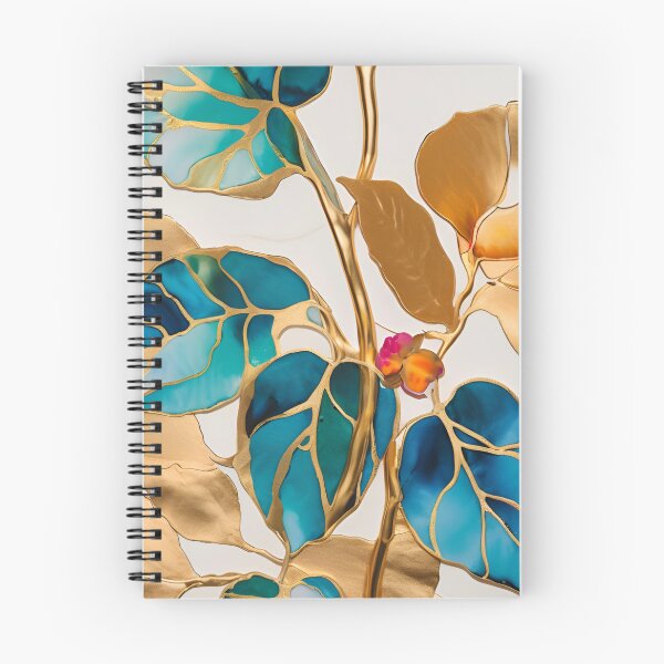 Item preview,  Colorful flower texture,  blue purple gold pattern, leaf pattern,  abstracitive designed and sold by KolorellaS.