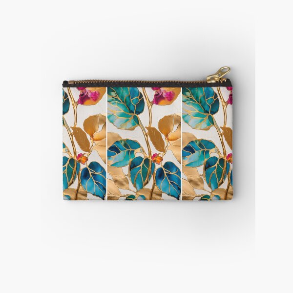Item preview,  Colorful flower texture,  blue purple gold pattern, leaf pattern,  abstracitive designed and sold by KolorellaS.