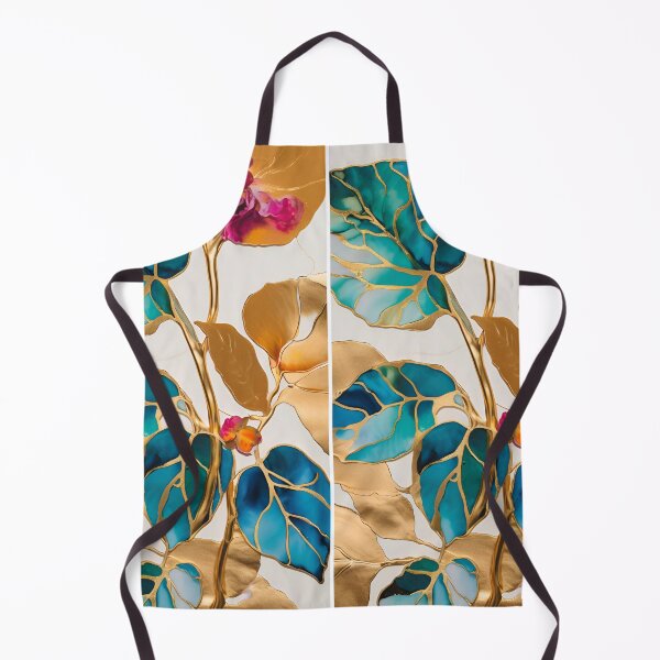 Item preview, Colorful flower texture, blue purple gold pattern, leaf pattern, abstracitive designed and sold by KolorellaS.