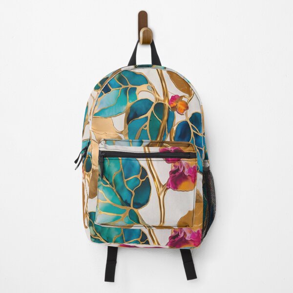 Item preview,  Colorful flower texture,  blue purple gold pattern, leaf pattern,  abstracitive designed and sold by KolorellaS.