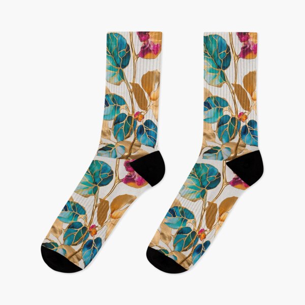 Item preview,  Colorful flower texture,  blue purple gold pattern, leaf pattern,  abstracitive designed and sold by KolorellaS.