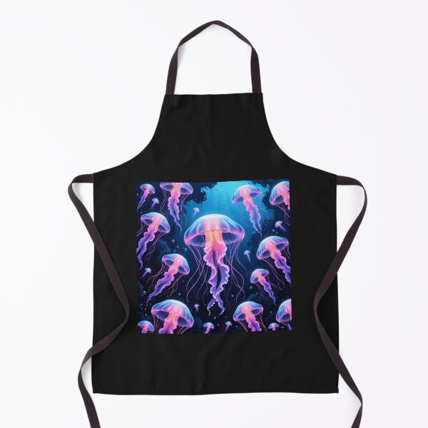 Item preview, Neon Jellyfish Bloom – Glowing Jellyfish with Fluorescent Paint Splash designed and sold by ColorSplash123.