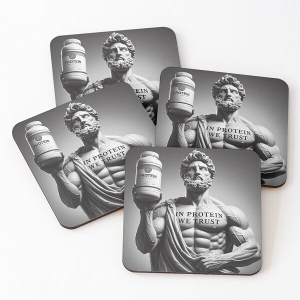 Item preview, In Protein We Trust - male Greek statue version designed and sold by desAIgns by Rosa.