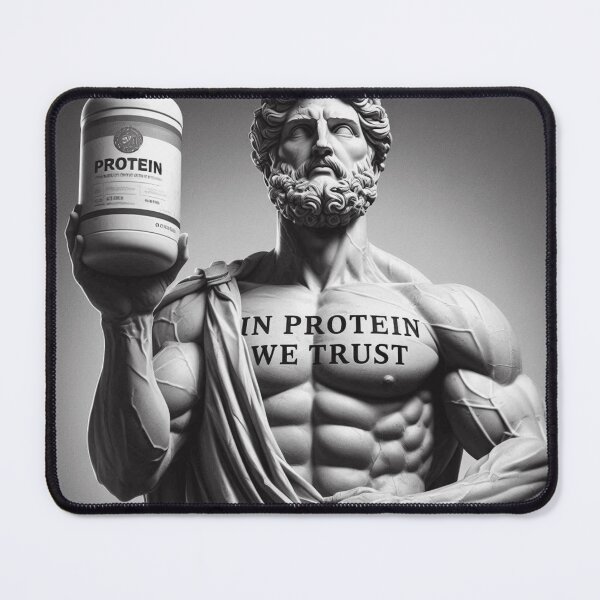Item preview, In Protein We Trust - male Greek statue version designed and sold by desAIgns by Rosa.