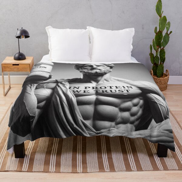 Item preview, In Protein We Trust - male Greek statue version designed and sold by desAIgns by Rosa.