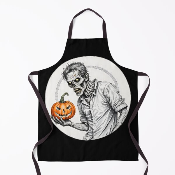 Item preview, Zombie with Pumpkin - Halloween Zombie designed and sold by NightTimeJ.