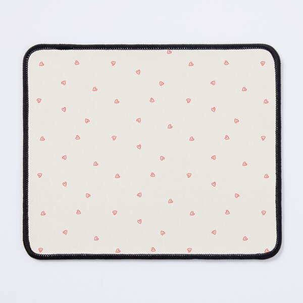 Item preview, Small Hand Drawn Outline Hearts Minimalist Doodle In Coral Red on White designed and sold by EliveraDesigns.