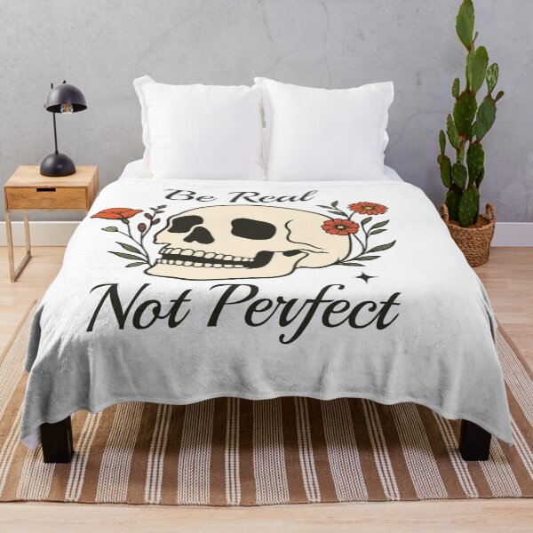 Item preview, Be Real Not Perfect – Empowering Self-Love Quote designed and sold by artcultreone.