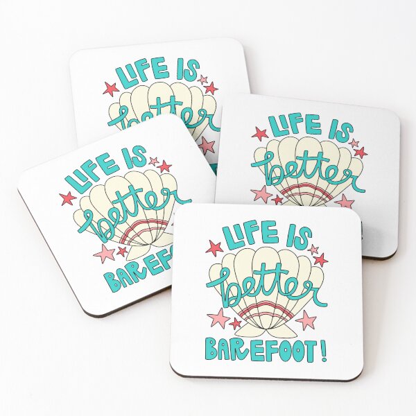 Item preview, Life is Better Barefoot Beachy Seashell designed and sold by GraceMakes03.