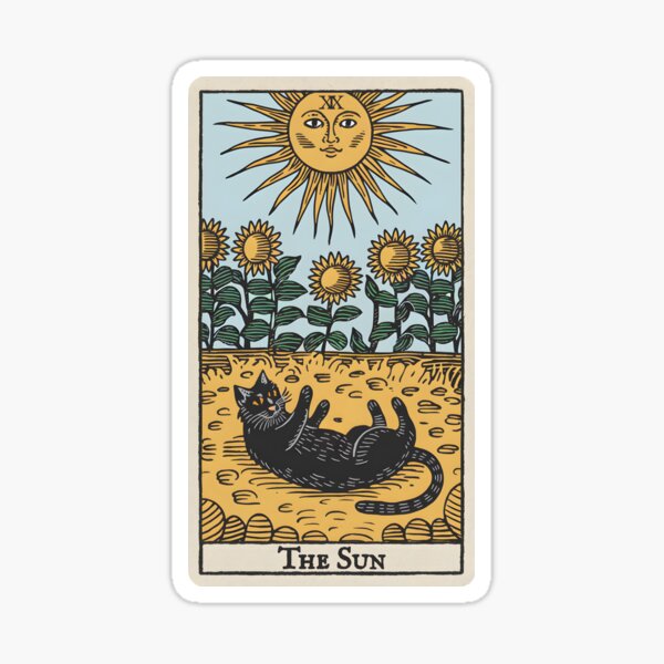 Artikel-Vorschau von Die Sonnenkatze-Tarotkarte, designt und verkauft von TheOldMitten.