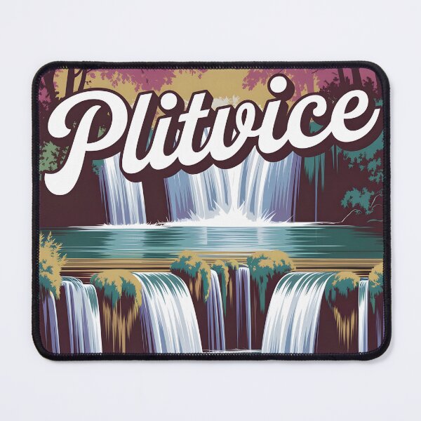 Item preview, Plitvice Lakes: Vintage European Travel Poster designed and sold by LSVart.