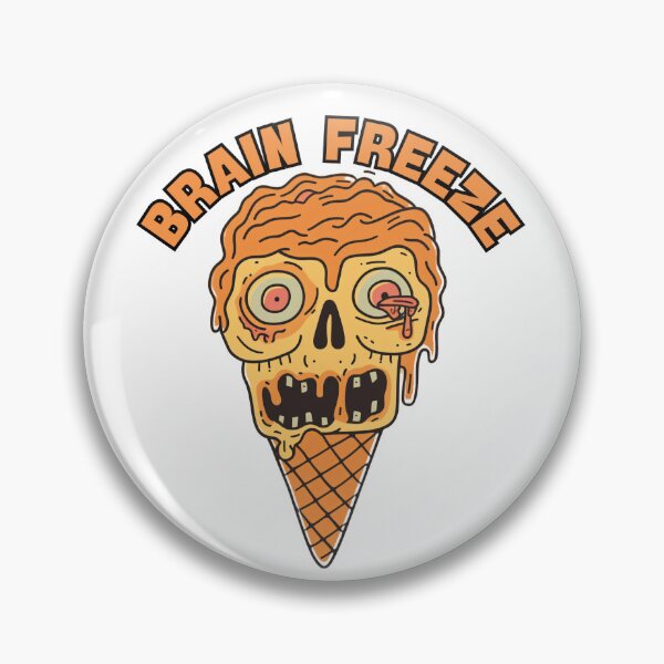 Item preview, Brain Freeze - Melting Brain Ice Cream Horror Cartoon Design designed and sold by NADARTDOM.