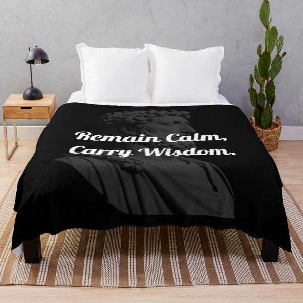 Item preview, Remain Calm, Carry Wisdom - Marcus Aurelius Stoic Clothing | Marcus Aurelius Stoicism Artwork designed and sold by LexaArtworks.