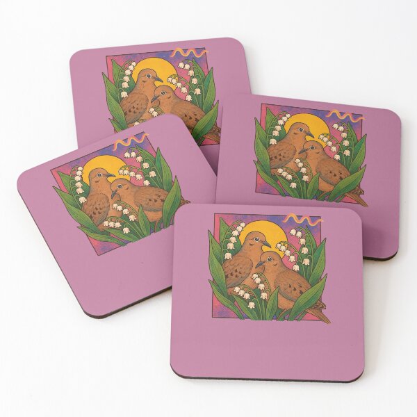 Item preview, Mourning Dove Couple Nature Love Birds designed and sold by FrictionMaxxing.