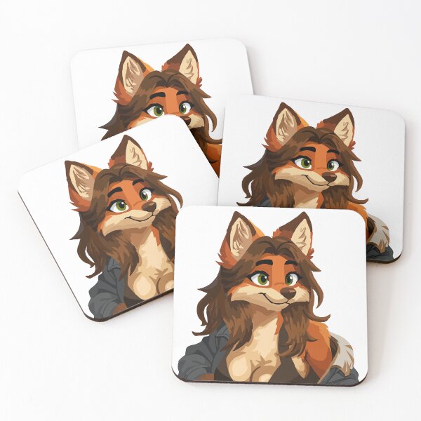 Item preview, Brunette fox Woman in Jean Jacket & Tank Top designed and sold by KlakkDrawsStuff.