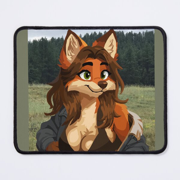 Item preview, Brunette fox Woman in Jean Jacket & Tank Top designed and sold by KlakkDrawsStuff.