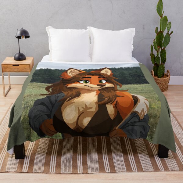 Item preview, Brunette fox Woman in Jean Jacket & Tank Top designed and sold by KlakkDrawsStuff.
