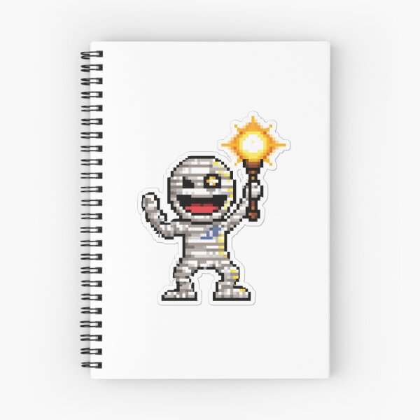Item preview, Pixel Art Happy Mummy with Glowing Orb | Funny Halloween Monster Design designed and sold by BBackdesign.
